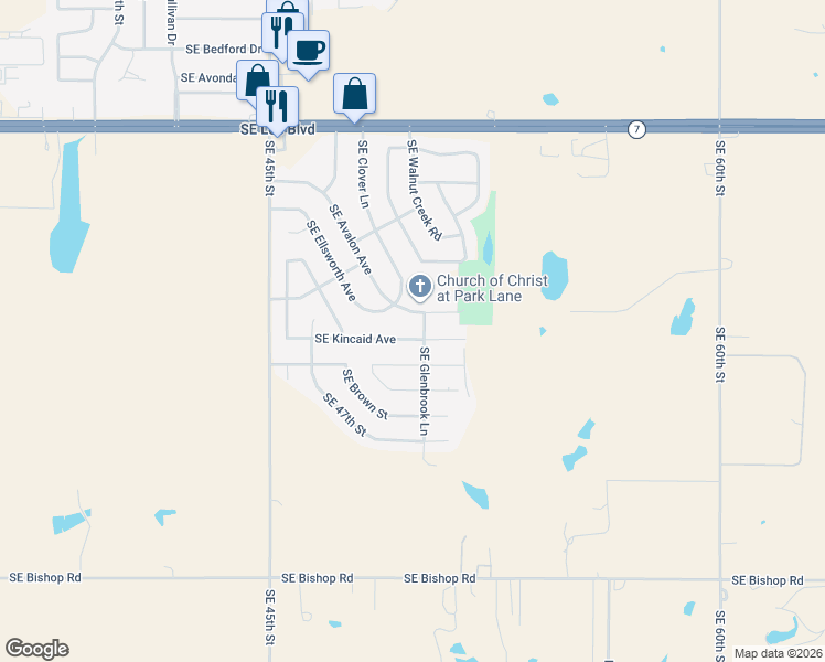 map of restaurants, bars, coffee shops, grocery stores, and more near 4918 Southeast Hardin Avenue in Lawton