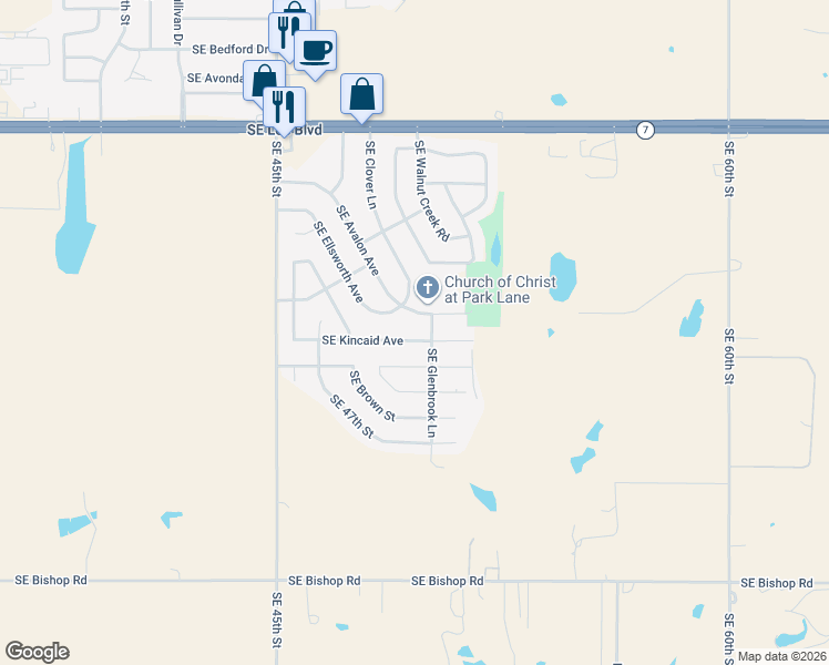 map of restaurants, bars, coffee shops, grocery stores, and more near 4918 Southeast Hardin Avenue in Lawton