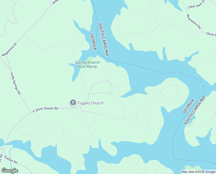 map of restaurants, bars, coffee shops, grocery stores, and more near 224 Spring Branch Circle in Toccoa