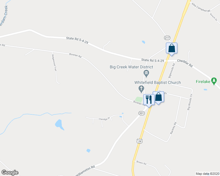 map of restaurants, bars, coffee shops, grocery stores, and more near 123 Bowlan Road in Belton
