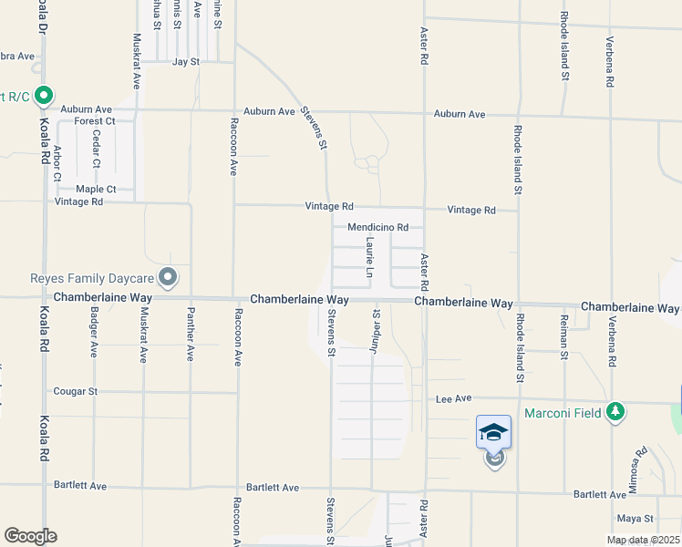 map of restaurants, bars, coffee shops, grocery stores, and more near 10313 Orchard Avenue in Adelanto