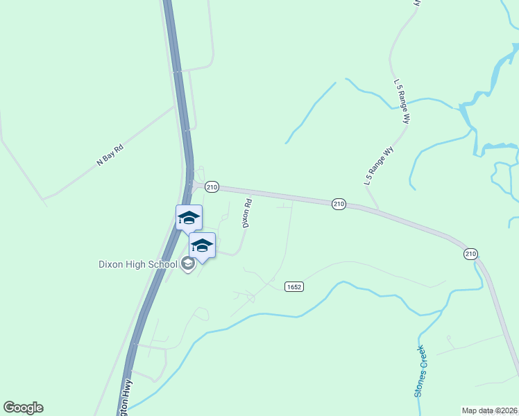 map of restaurants, bars, coffee shops, grocery stores, and more near 158 Highway 210 in Holly Ridge