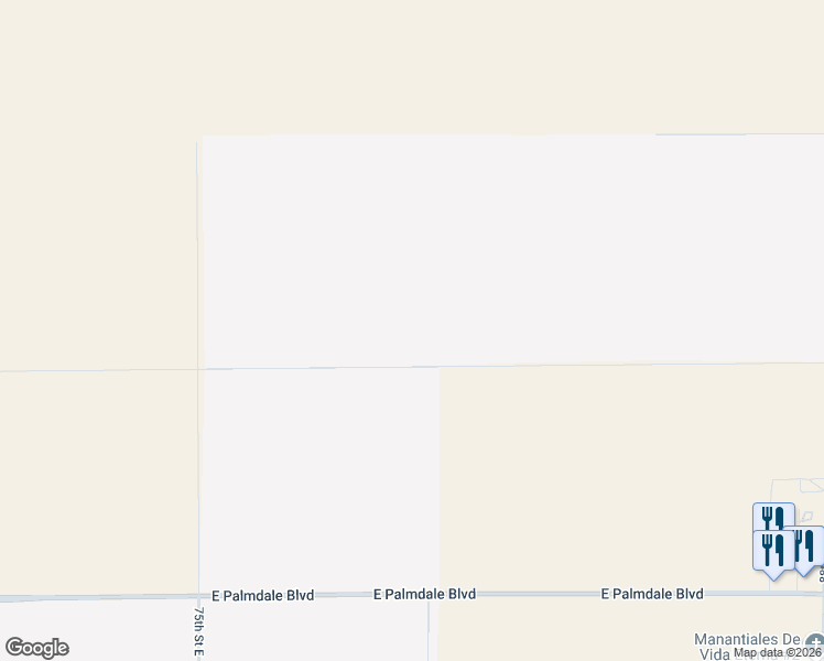 map of restaurants, bars, coffee shops, grocery stores, and more near 2 East Avenue Q in Palmdale