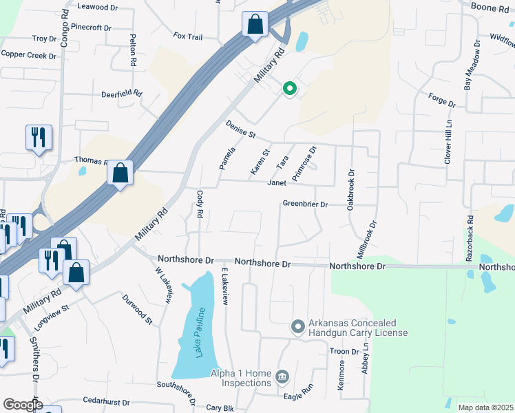 map of restaurants, bars, coffee shops, grocery stores, and more near 17 Carwin in Benton