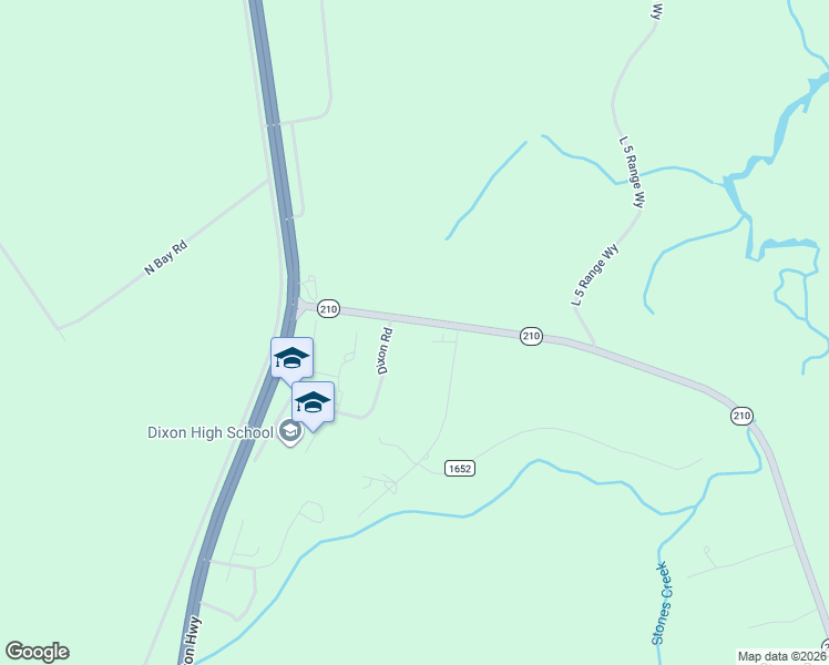 map of restaurants, bars, coffee shops, grocery stores, and more near 158 North Carolina 210 in Holly Ridge
