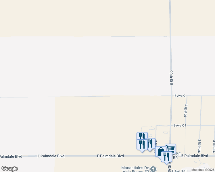 map of restaurants, bars, coffee shops, grocery stores, and more near in Palmdale