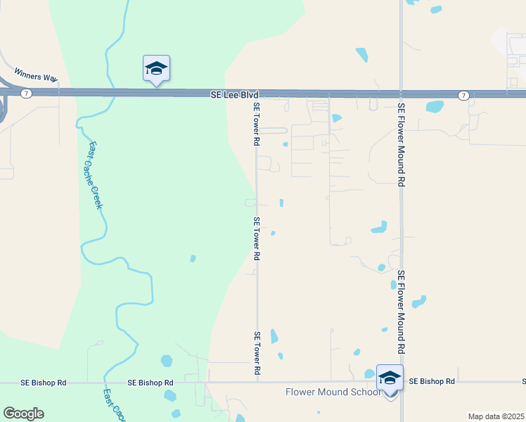 map of restaurants, bars, coffee shops, grocery stores, and more near 1818 Southeast Tower Road in Lawton