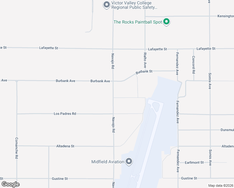 map of restaurants, bars, coffee shops, grocery stores, and more near Navajo Way in Apple Valley