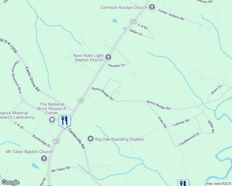 map of restaurants, bars, coffee shops, grocery stores, and more near 129 Tc-4-145 in Anderson