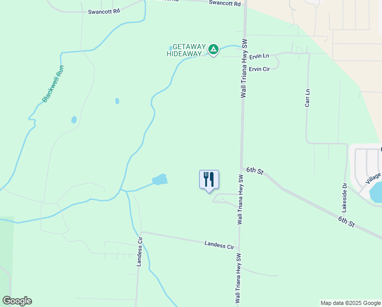 map of restaurants, bars, coffee shops, grocery stores, and more near 980 Wall Triana Highway Southwest in Madison