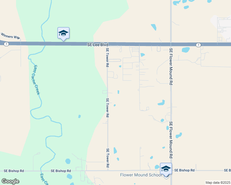 map of restaurants, bars, coffee shops, grocery stores, and more near 1818 Southeast Tower Road in Lawton