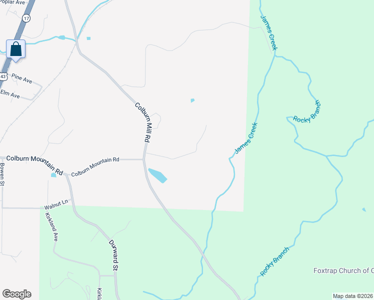 map of restaurants, bars, coffee shops, grocery stores, and more near 3510 Colburn Mill Road in Russellville