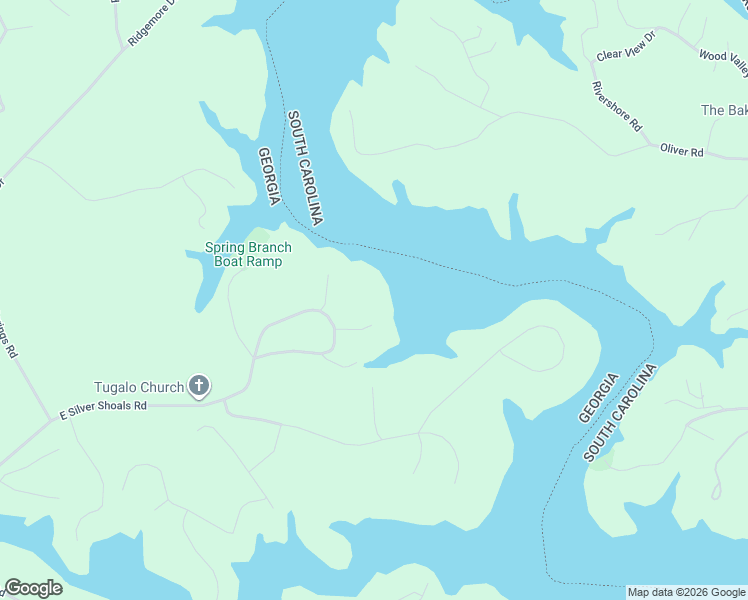 map of restaurants, bars, coffee shops, grocery stores, and more near 275 Spring Branch Circle in Toccoa