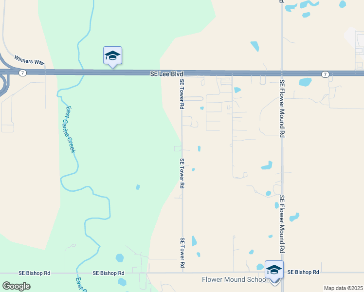 map of restaurants, bars, coffee shops, grocery stores, and more near 2076 Southeast Tower Road in Lawton