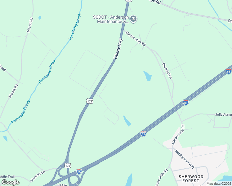 map of restaurants, bars, coffee shops, grocery stores, and more near 4656-4674 Liberty Highway in Anderson