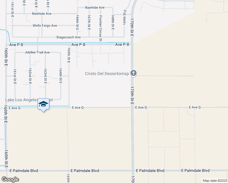 map of restaurants, bars, coffee shops, grocery stores, and more near East Avenue Q in Palmdale