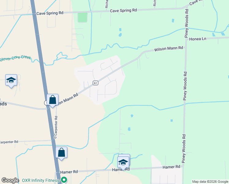 map of restaurants, bars, coffee shops, grocery stores, and more near 242 Chestnut Oak Circle in Owens Cross Roads