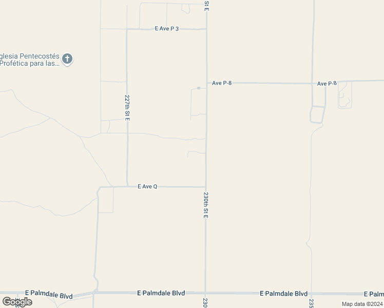 map of restaurants, bars, coffee shops, grocery stores, and more near 38901 230th Street East in Palmdale