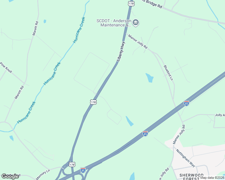 map of restaurants, bars, coffee shops, grocery stores, and more near 4684 Liberty Highway in Anderson