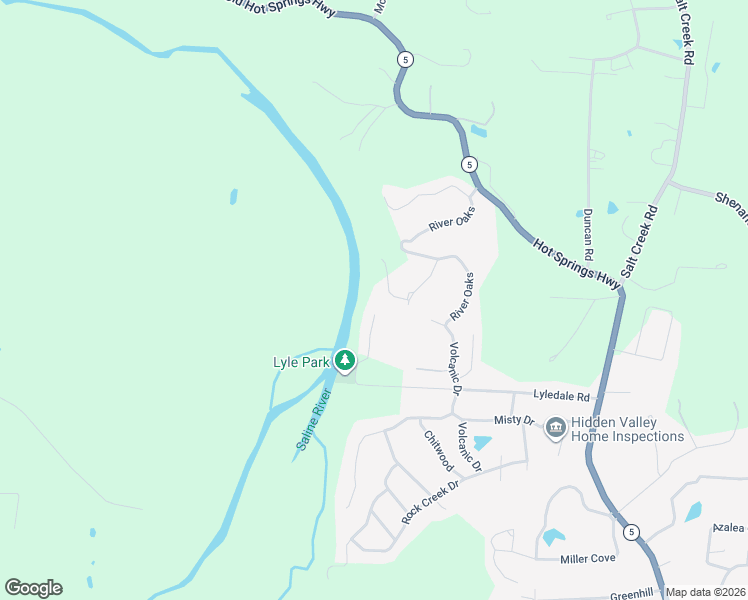 map of restaurants, bars, coffee shops, grocery stores, and more near 10 Rivercrest Circle in Benton