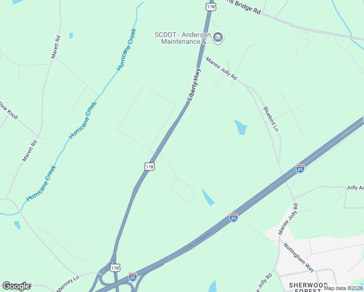 map of restaurants, bars, coffee shops, grocery stores, and more near 4684 Liberty Highway in Anderson