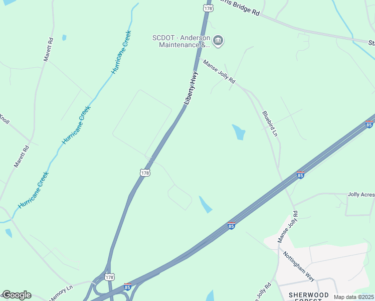 map of restaurants, bars, coffee shops, grocery stores, and more near 4656-4674 Liberty Highway in Anderson