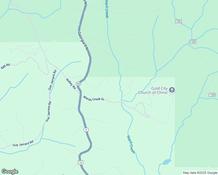 map of restaurants, bars, coffee shops, grocery stores, and more near 338 Orchard Hill in Dahlonega