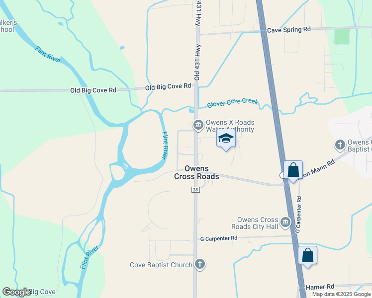 map of restaurants, bars, coffee shops, grocery stores, and more near 118 Brockway Avenue in Owens Cross Roads