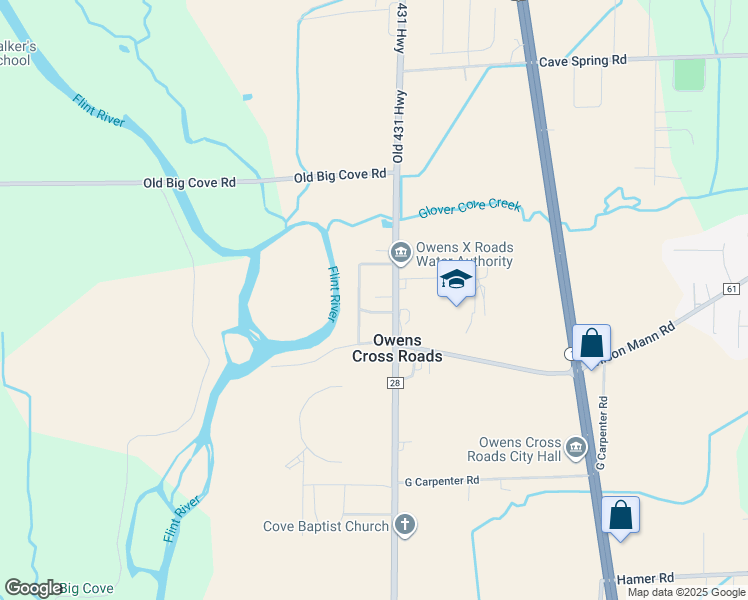 map of restaurants, bars, coffee shops, grocery stores, and more near 118 Brockway Avenue in Owens Cross Roads