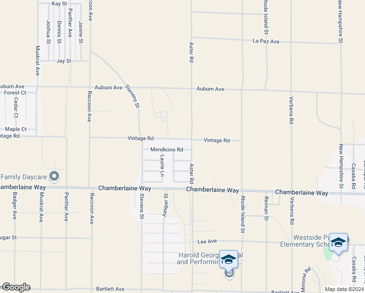 map of restaurants, bars, coffee shops, grocery stores, and more near 10460 Mendicino Road in Adelanto