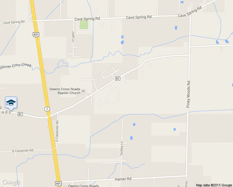 map of restaurants, bars, coffee shops, grocery stores, and more near 229 Chestnut Oak Circle in Owens Cross Roads