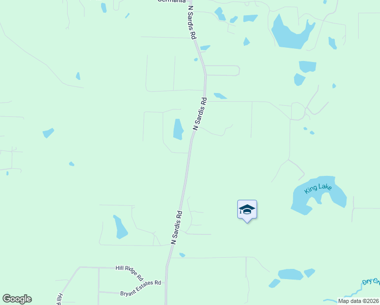 map of restaurants, bars, coffee shops, grocery stores, and more near 17425 North Sardis Road in Saline County