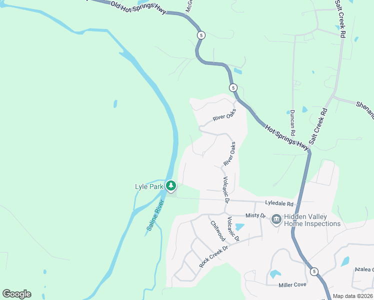 map of restaurants, bars, coffee shops, grocery stores, and more near 10 Rivercrest Circle in Benton