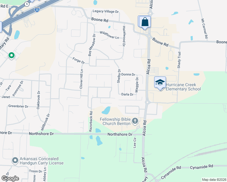 map of restaurants, bars, coffee shops, grocery stores, and more near 3012 Dapple Grey Road in Benton
