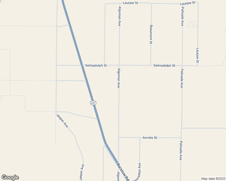 map of restaurants, bars, coffee shops, grocery stores, and more near Algoman Avenue in Lucerne Valley
