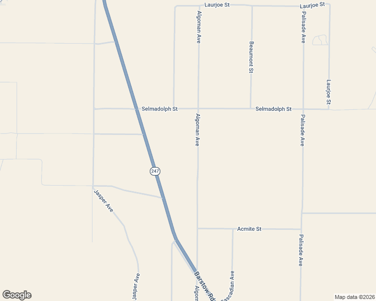 map of restaurants, bars, coffee shops, grocery stores, and more near 18786 Algoman Avenue in Lucerne Valley