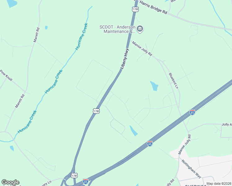 map of restaurants, bars, coffee shops, grocery stores, and more near 4668 Liberty Highway in Anderson