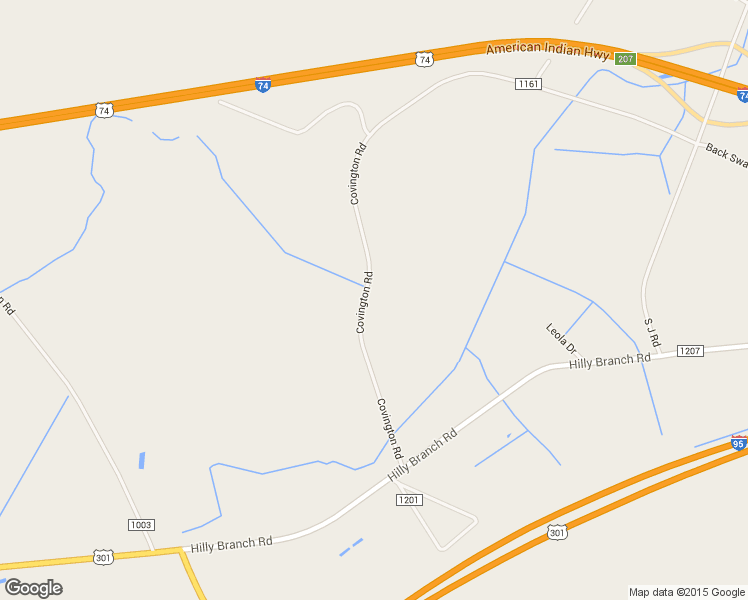 map of restaurants, bars, coffee shops, grocery stores, and more near 1283 Covington Road in Lumberton