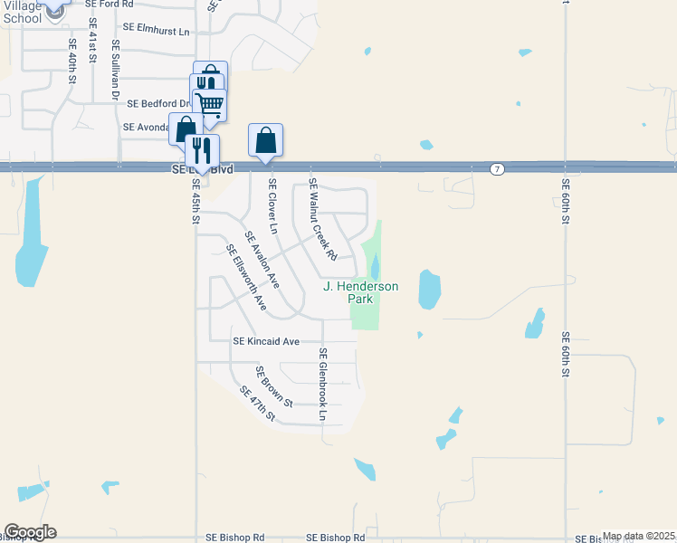 map of restaurants, bars, coffee shops, grocery stores, and more near 1622 Southeast Hillcrest Avenue in Lawton