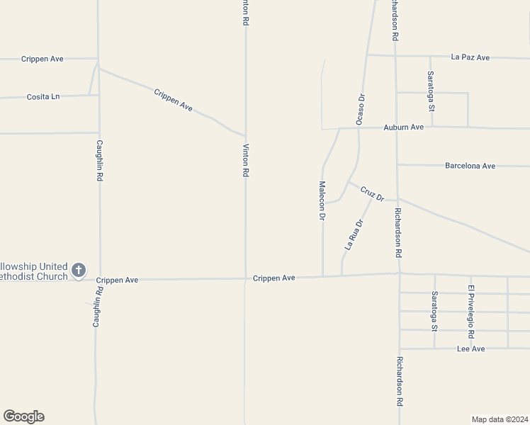 map of restaurants, bars, coffee shops, grocery stores, and more near Vinton Road in Adelanto