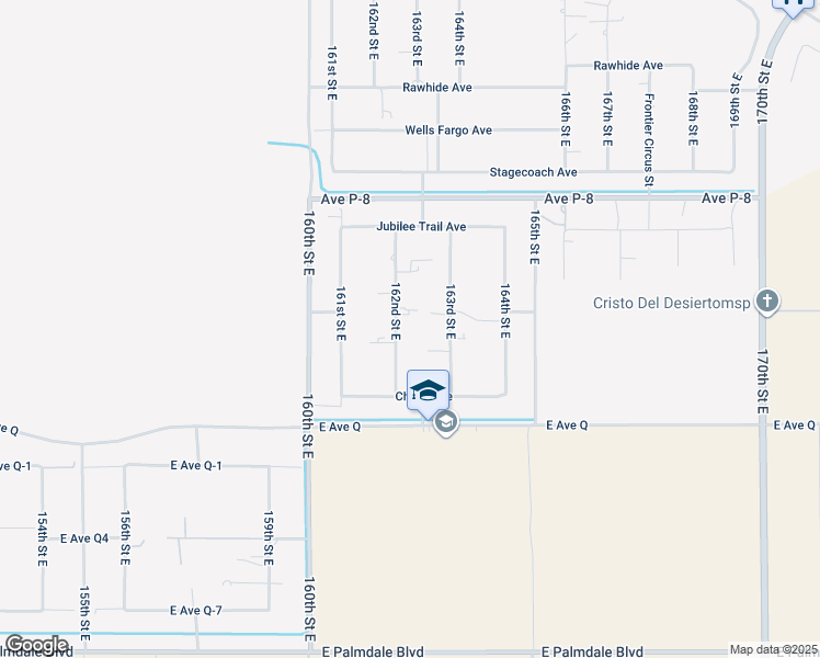 map of restaurants, bars, coffee shops, grocery stores, and more near 39006 162nd Street East in Palmdale