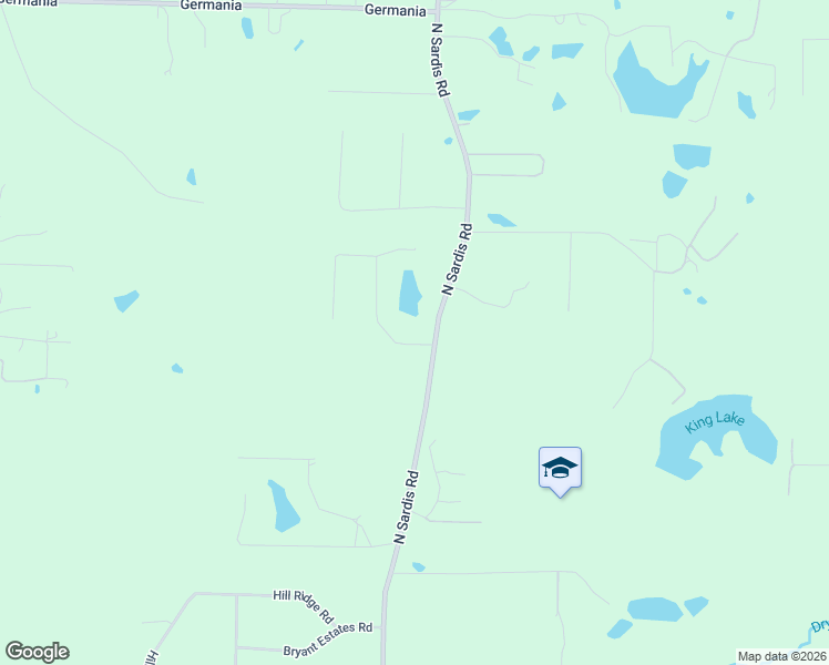 map of restaurants, bars, coffee shops, grocery stores, and more near 17512 North Sardis Road in Saline County