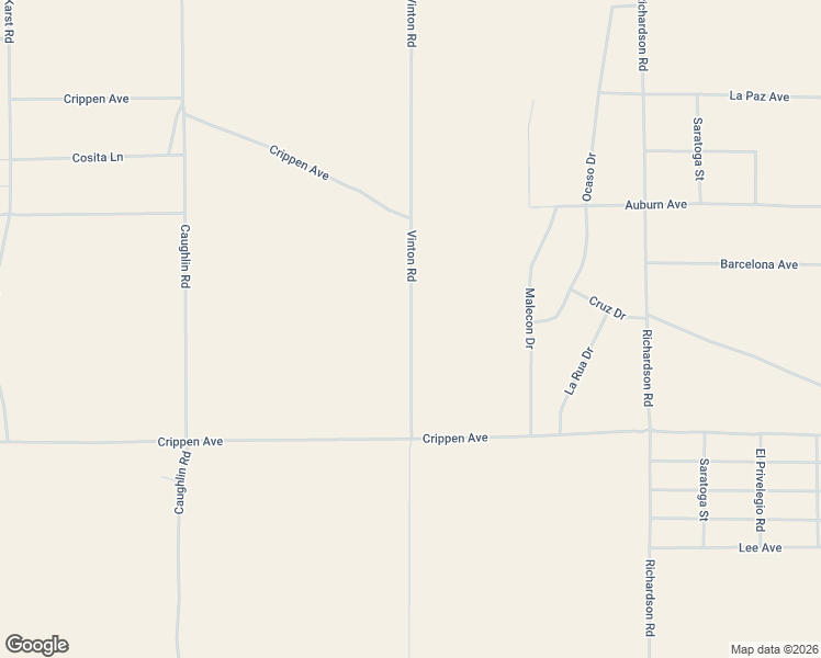map of restaurants, bars, coffee shops, grocery stores, and more near Vinton Road in Adelanto