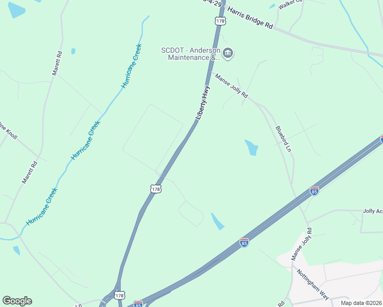 map of restaurants, bars, coffee shops, grocery stores, and more near 4684 Liberty Highway in Anderson