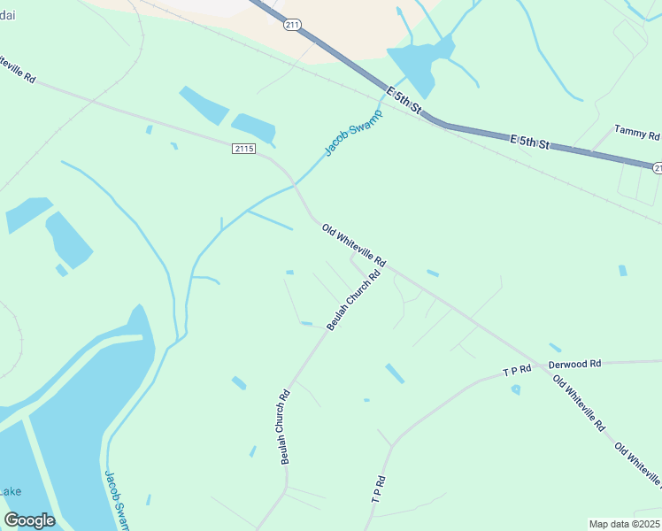 map of restaurants, bars, coffee shops, grocery stores, and more near 56 Beulah Church Road in Lumberton