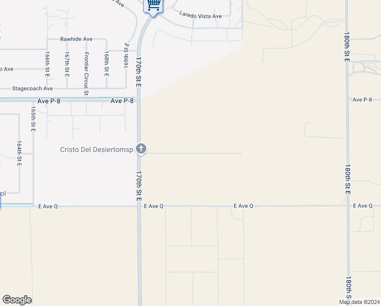 map of restaurants, bars, coffee shops, grocery stores, and more near Avenue P-12 in Lake Los Angeles