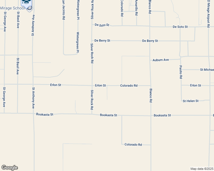 map of restaurants, bars, coffee shops, grocery stores, and more near Erlon Street in San Bernardino County