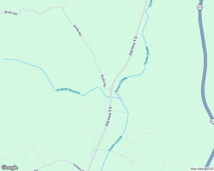 map of restaurants, bars, coffee shops, grocery stores, and more near 194 Bodie Road in Talking Rock