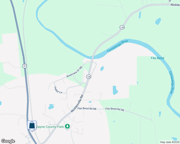 map of restaurants, bars, coffee shops, grocery stores, and more near 665 Nicklesville Road Northeast in Resaca