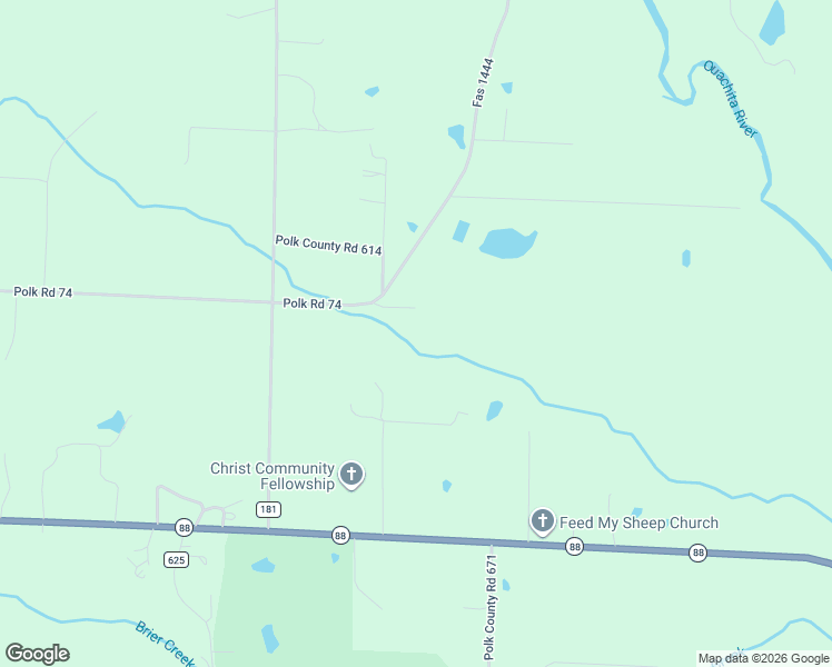 map of restaurants, bars, coffee shops, grocery stores, and more near 112 McGuire Lane in Mena